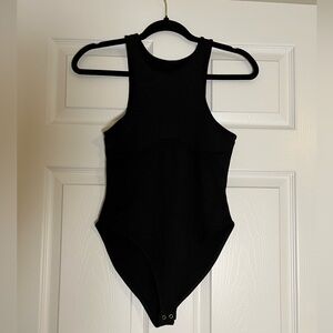 Black sleeveless bodysuit